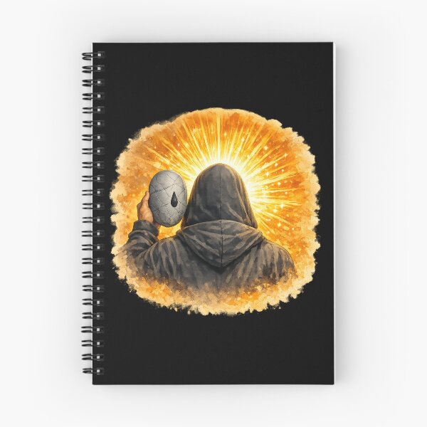 Item preview, Behind The Mask – Hooded Figure Golden Light Emotional Healing Art designed and sold by ArtoryWorks.