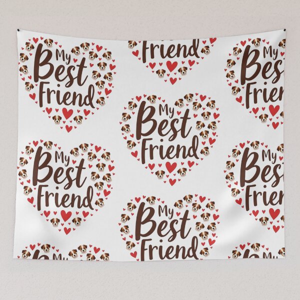 Item preview, Jack Russell Terrier heart with My Best Friend text designed and sold by Prints by Mat.