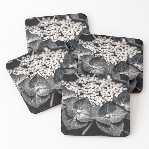 Item preview, Black and White Hydrangea Macro Photography designed and sold by Rabee Khalil Photography.
