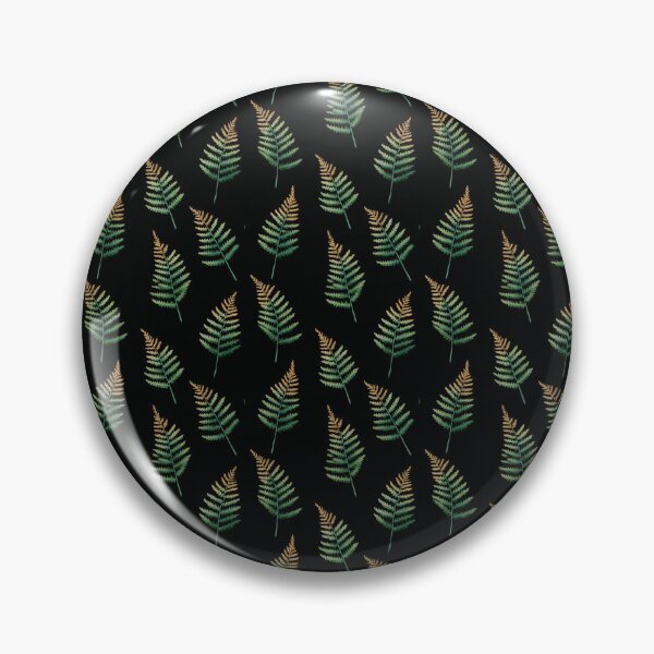 Item preview, Lush Green Ferns on Black Moody Botanical Forest Leaves Pattern designed and sold by Patterns & Love .