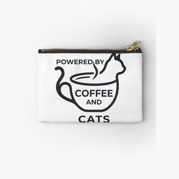 Item preview, Powered By Coffee and Cats - Minimalist Cute Cat Lover Design designed and sold by mimouna00.