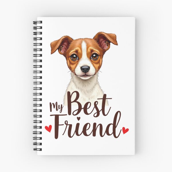 Item preview, Jack Russell Terrier with My Best Friend text and hearts designed and sold by Prints by Mat.