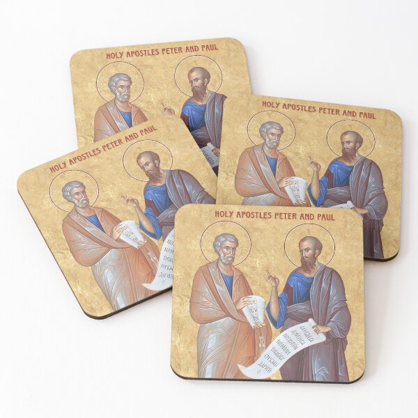 Item preview, Holy Apostles Peter and Paul Orthodox Icon | Saints Peter and Paul Christian Religious Art -Byzantine Orthodox Icon designed and sold by Withloveandhope.