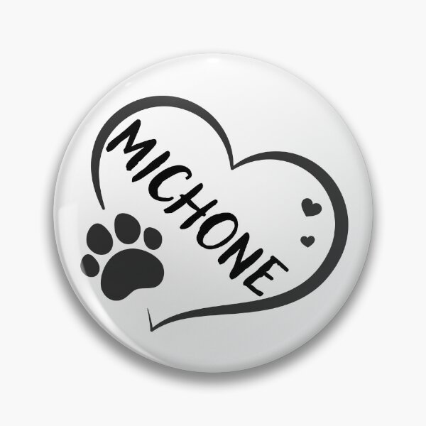 Item preview, Michone cat in a heart with a paw, great gift for dog or cat owners  designed and sold by OCS1337.
