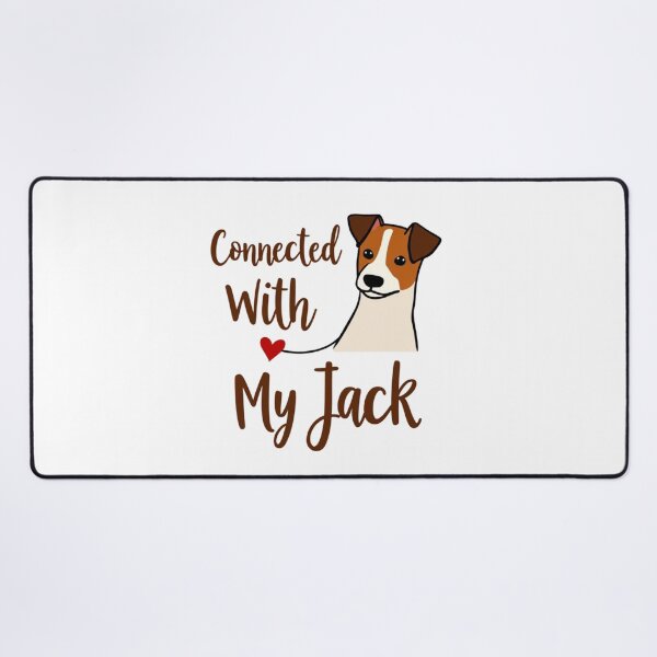 Item preview, Jack Russell Terrier with Connected With My Jack text designed and sold by Prints by Mat.
