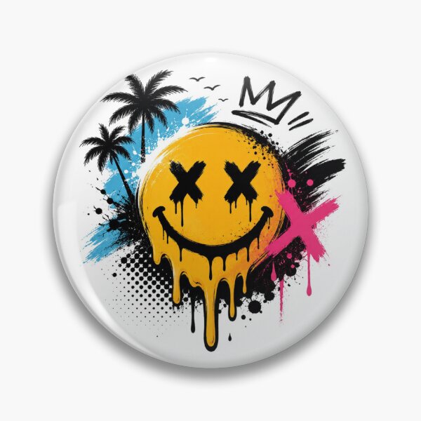 Item preview, Zombie sun smiley graffiti summer designed and sold by World-of-Magic.