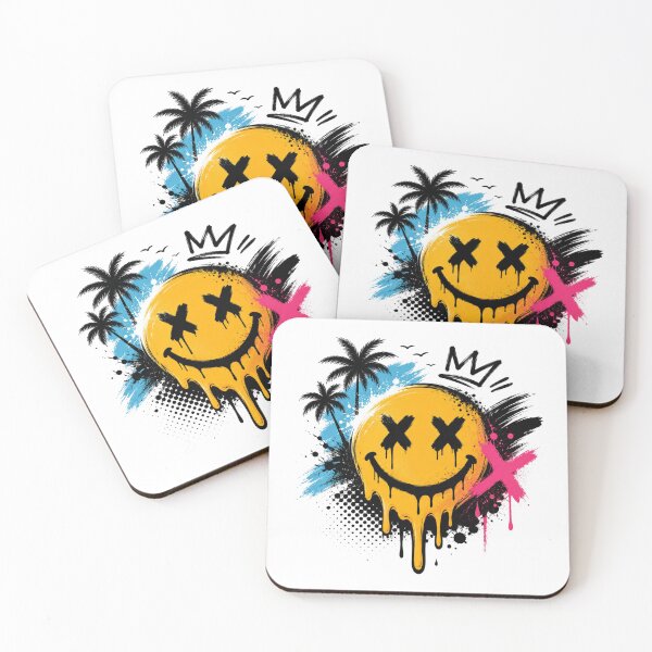 Item preview, Zombie sun smiley graffiti summer designed and sold by World-of-Magic.