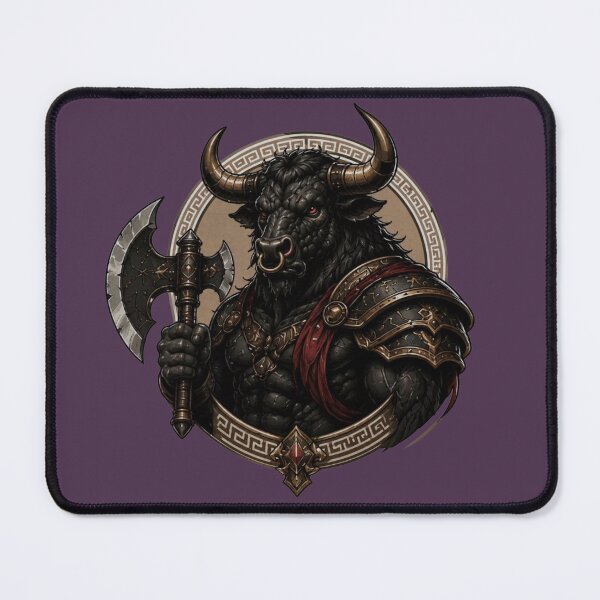Item preview, Minotaur King of the Labyrinth – Mythological Warrior Fantasy Art designed and sold by RAYBIL.