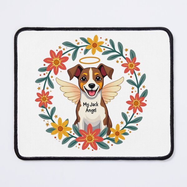 Item preview, Jack Russell Terrier angel with My Jack Angel text designed and sold by Prints by Mat.