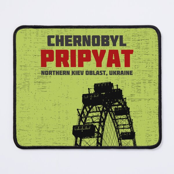 Item preview, Chernobyl, Pripyat, Ukraine Midcentury Modern Travel Poster Style designed and sold by GhostlyWorld.