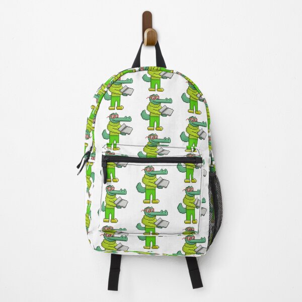 Item preview, Cute Alligator Reading Book Pixel Art Nerd Crocodile designed and sold by RetroRlx.