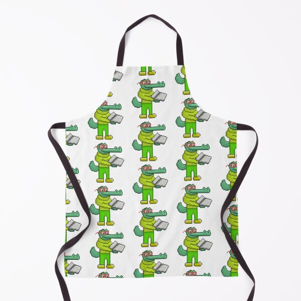 Item preview, Cute Alligator Reading Book Pixel Art Nerd Crocodile designed and sold by RetroRlx.