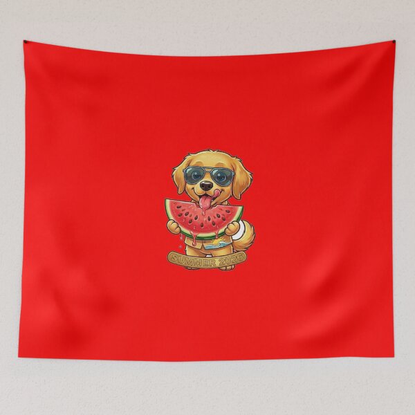 Item preview, Cute Golden Retriever Watermelon Summer 2026 Tropical Dog designed and sold by Wild Horizon Studio.