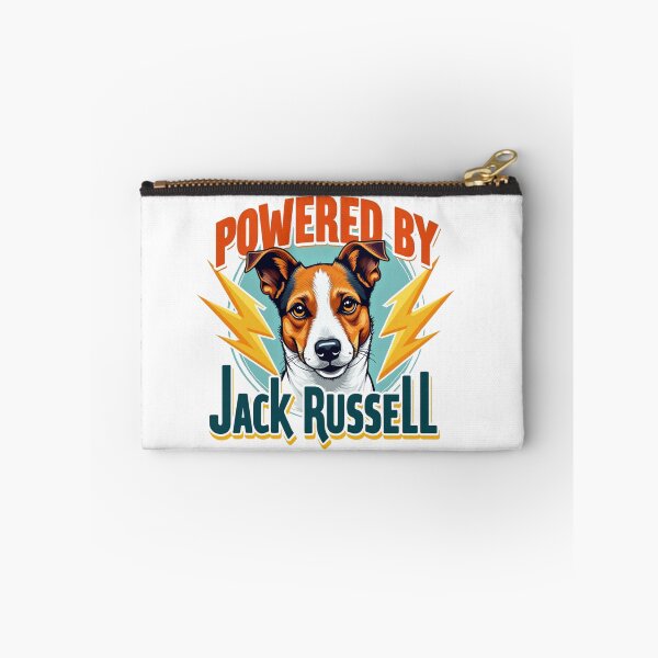 Item preview, Jack Russell Terrier con texto Powered By Jack Russell y relámpagos designed and sold by Prints by Mat.