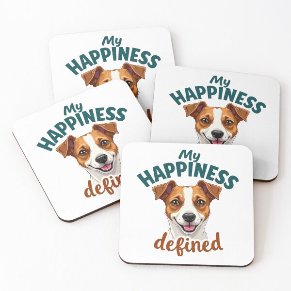 Item preview, Jack Russell Terrier with My Happiness Defined text designed and sold by Prints by Mat.