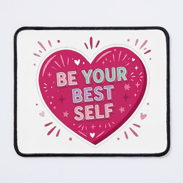 Item preview, Be Your Best Self Heart Motivation designed and sold by Owcomm.
