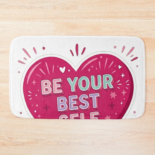 Item preview, Be Your Best Self Heart Motivation designed and sold by Owcomm.