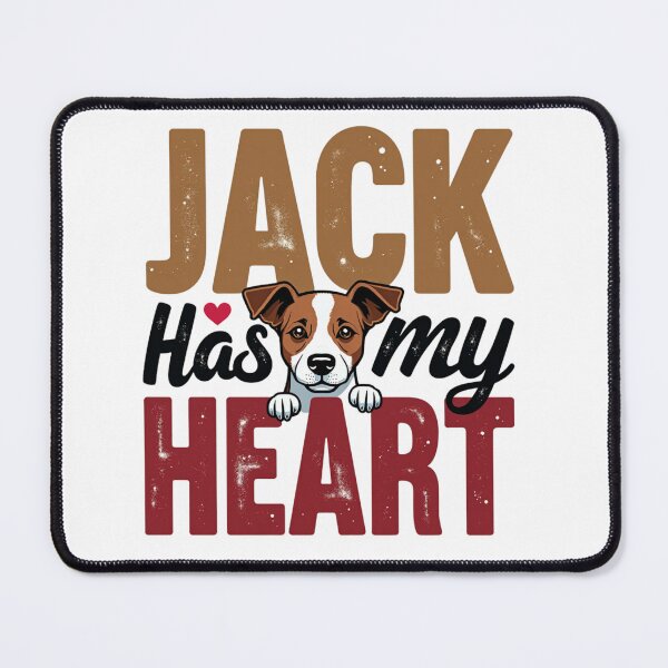 Item preview, Jack Russell Terrier Jack Has My Heart typography designed and sold by Prints by Mat.