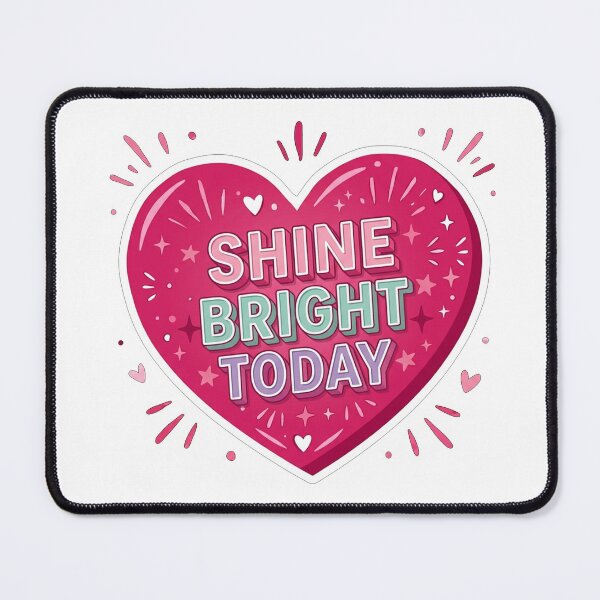 Item preview, Shine Bright Today Motivational Heart designed and sold by Owcomm.