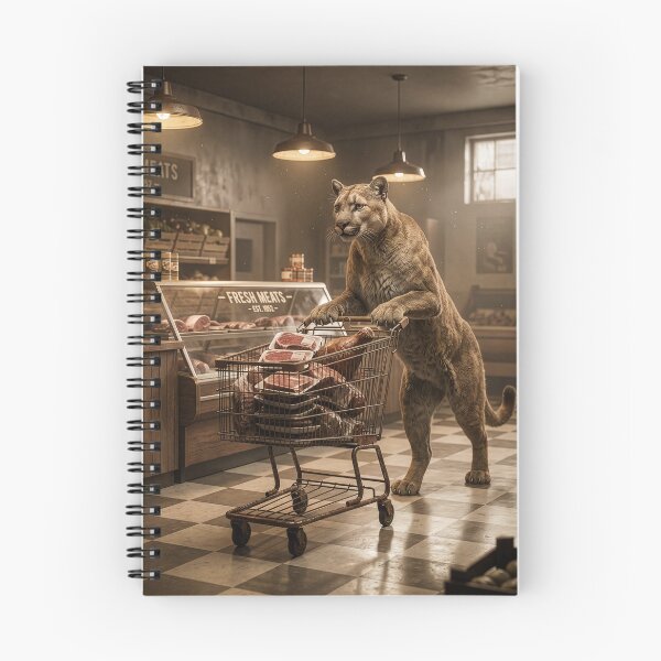 Item preview, Mountain Lion Prepares for a Backyard Barbecue designed and sold by Tridentulus.