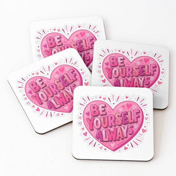 Item preview, Be Yourself Always Pink Heart Quote designed and sold by Owcomm.