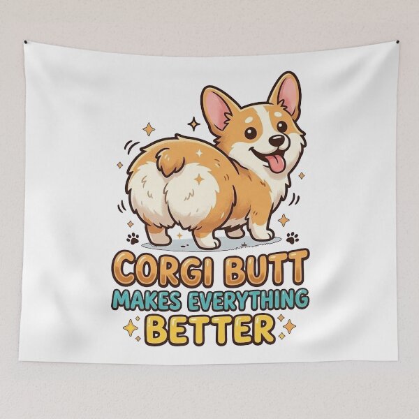 Item preview, Corgi Butt Makes Everything Better Shirt, Funny Corgi Butt Tee, Cute Corgi Gift for Corgi Lovers designed and sold by Wearable Canvas...