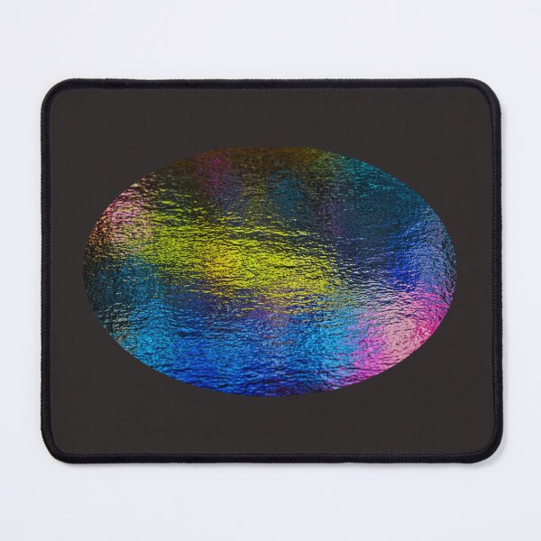 Item preview, Abstract Holographic Blue Silk Fluid Oval designed and sold by Elite Vintage Studio.