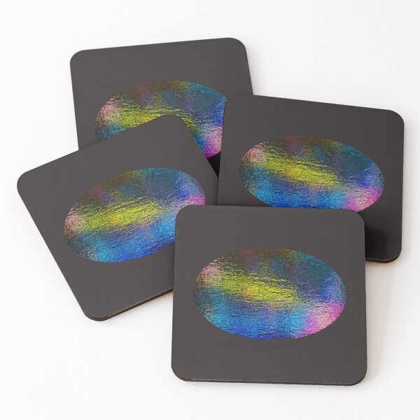 Item preview, Abstract Holographic Blue Silk Fluid Oval designed and sold by Elite Vintage Studio.
