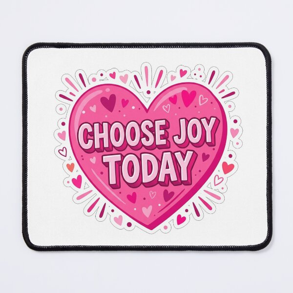 Item preview, Choose Joy Today Pink Heart Quote designed and sold by Owcomm.