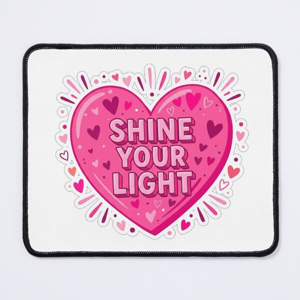 Item preview, Shine Your Light Heart Motivational Quote designed and sold by Owcomm.