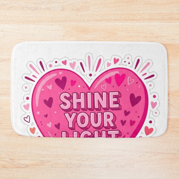 Item preview, Shine Your Light Heart Motivational Quote designed and sold by Owcomm.