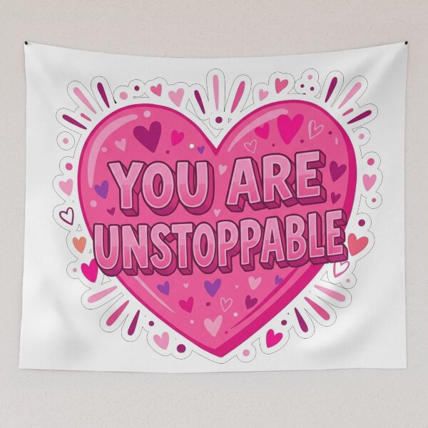 Item preview, You Are Unstoppable Heart Motivation designed and sold by Owcomm.