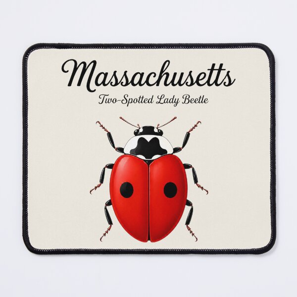 Item preview, Massachusetts Two-Spotted Lady Beetle Retro Poster designed and sold by The-Drip-Studio.