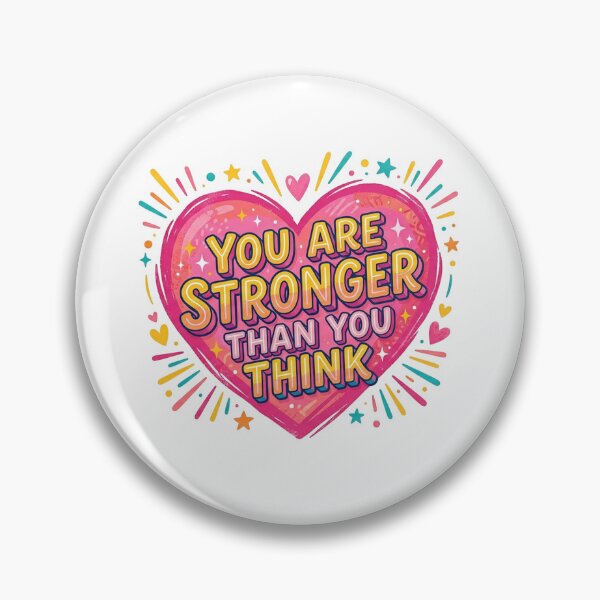 Item preview, You Are Stronger Than You Think Motivational Heart designed and sold by Owcomm.