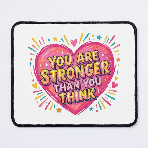 Item preview, You Are Stronger Than You Think Motivational Heart designed and sold by Owcomm.