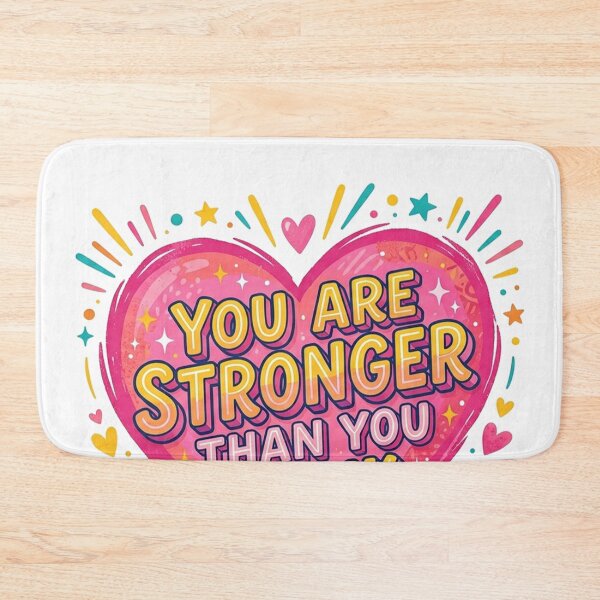 Item preview, You Are Stronger Than You Think Motivational Heart designed and sold by Owcomm.