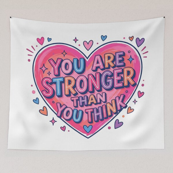 Item preview, You Are Stronger Than You Think Motivational Heart designed and sold by Owcomm.