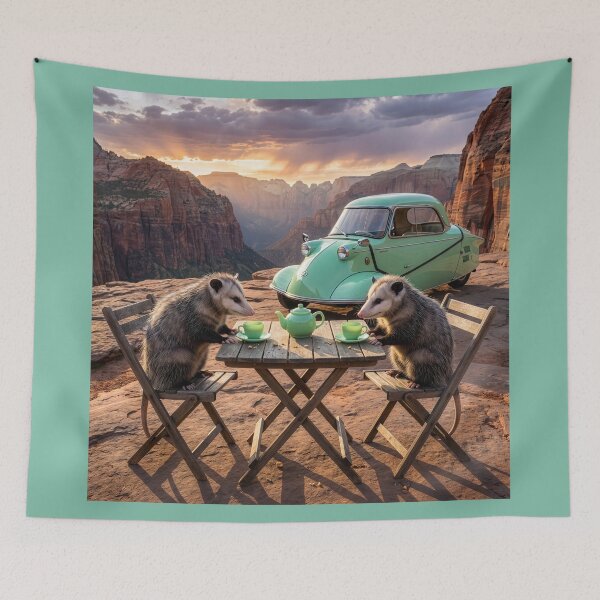 Item preview, Virginia Possums Have Tea in the Grand Canyon designed and sold by Tridentulus.