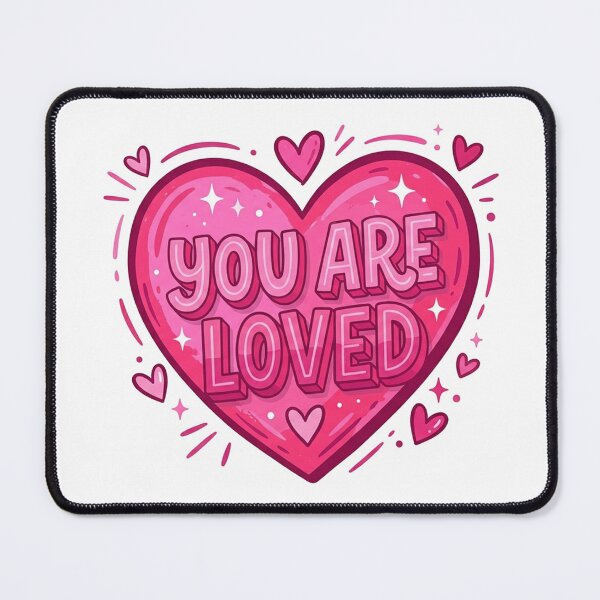 Item preview, You Are Loved Pink Heart Message designed and sold by Owcomm.