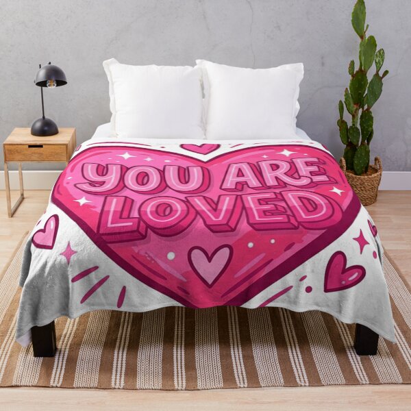 Item preview, You Are Loved Pink Heart Message designed and sold by Owcomm.