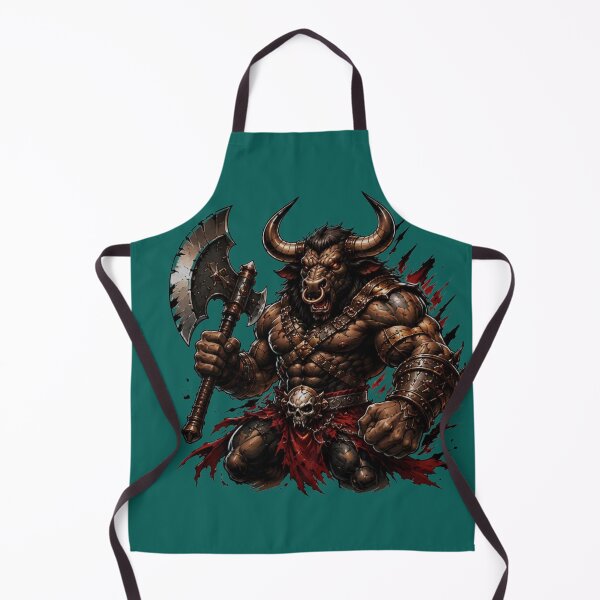 Item preview, Rampaging Minotaur Warlord – Savage Dark Fantasy Beast Warrior designed and sold by RAYBIL.