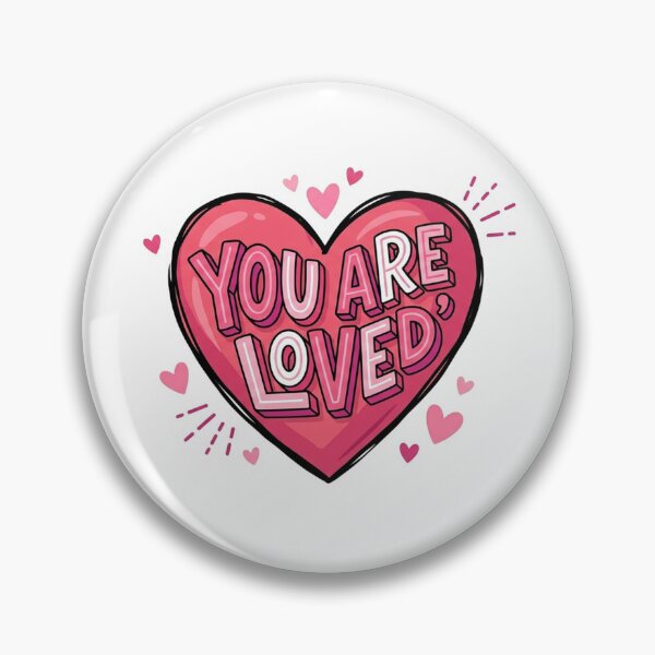 Item preview, You Are Loved Pink Heart Quote designed and sold by Owcomm.