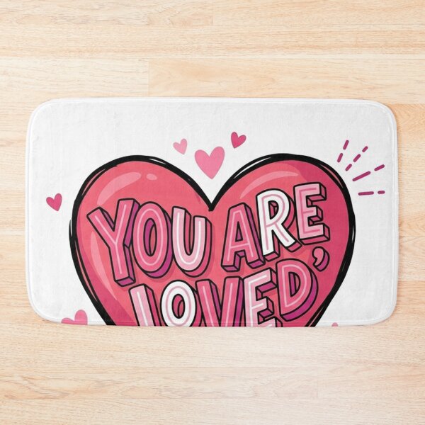 Item preview, You Are Loved Pink Heart Quote designed and sold by Owcomm.