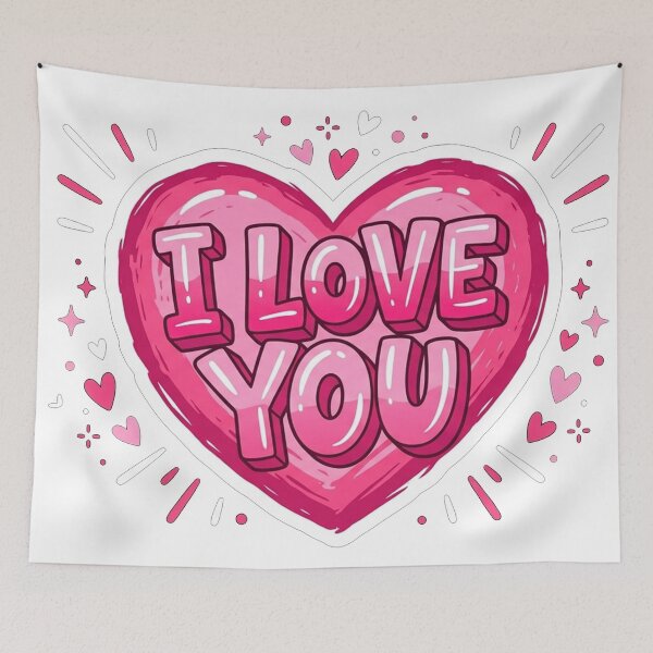 Item preview, I Love You Pink Heart designed and sold by Owcomm.