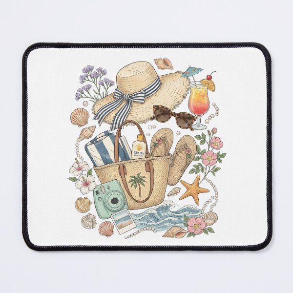 Item preview, Beach Vacation Essentials Coastal Summer Design designed and sold by ShopVelona.