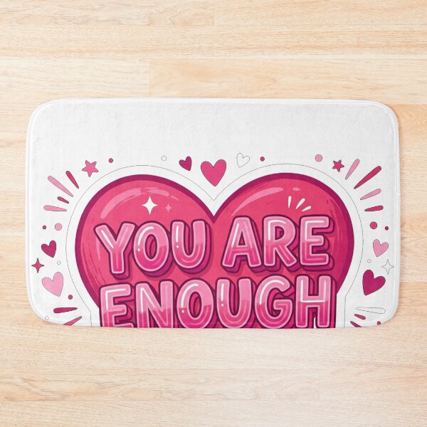 Item preview, You Are Enough Pink Heart Motivation designed and sold by Owcomm.
