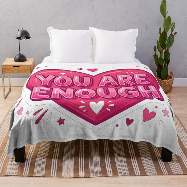 Item preview, You Are Enough Pink Heart Motivation designed and sold by Owcomm.