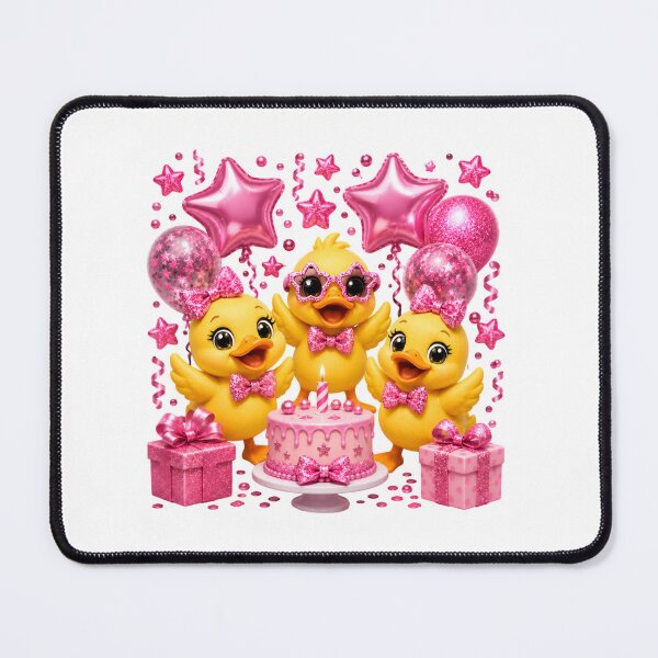 Item preview, Cute Pink Ducklings Birthday Party Cake & Balloons Kawaii Celebration Design designed and sold by Celebrate & Sparkle.