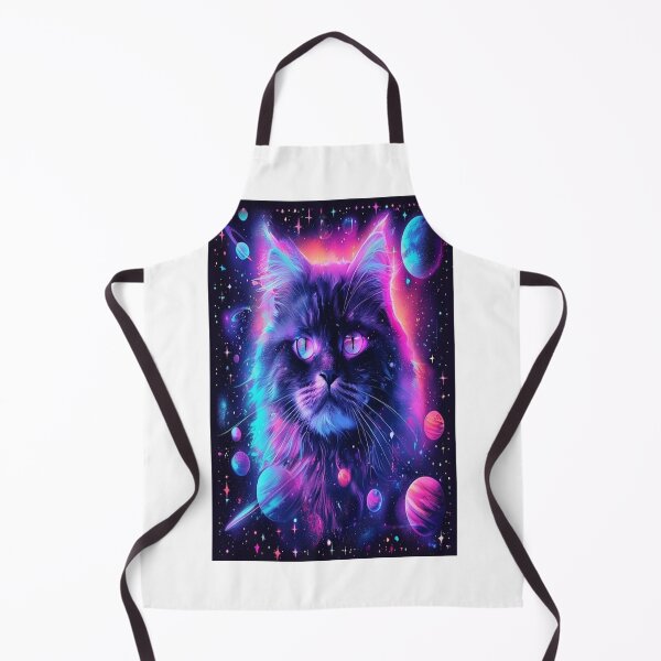 Item preview, Cosmic Cat Among the Planets — Galaxy Poster designed and sold by Vestra Design.