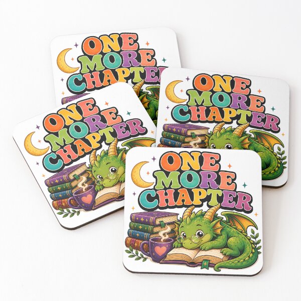 Item preview, One More Chapter – Cute Dragon Book Lover Fantasy Reading Design designed and sold by Digital Culture Studio.